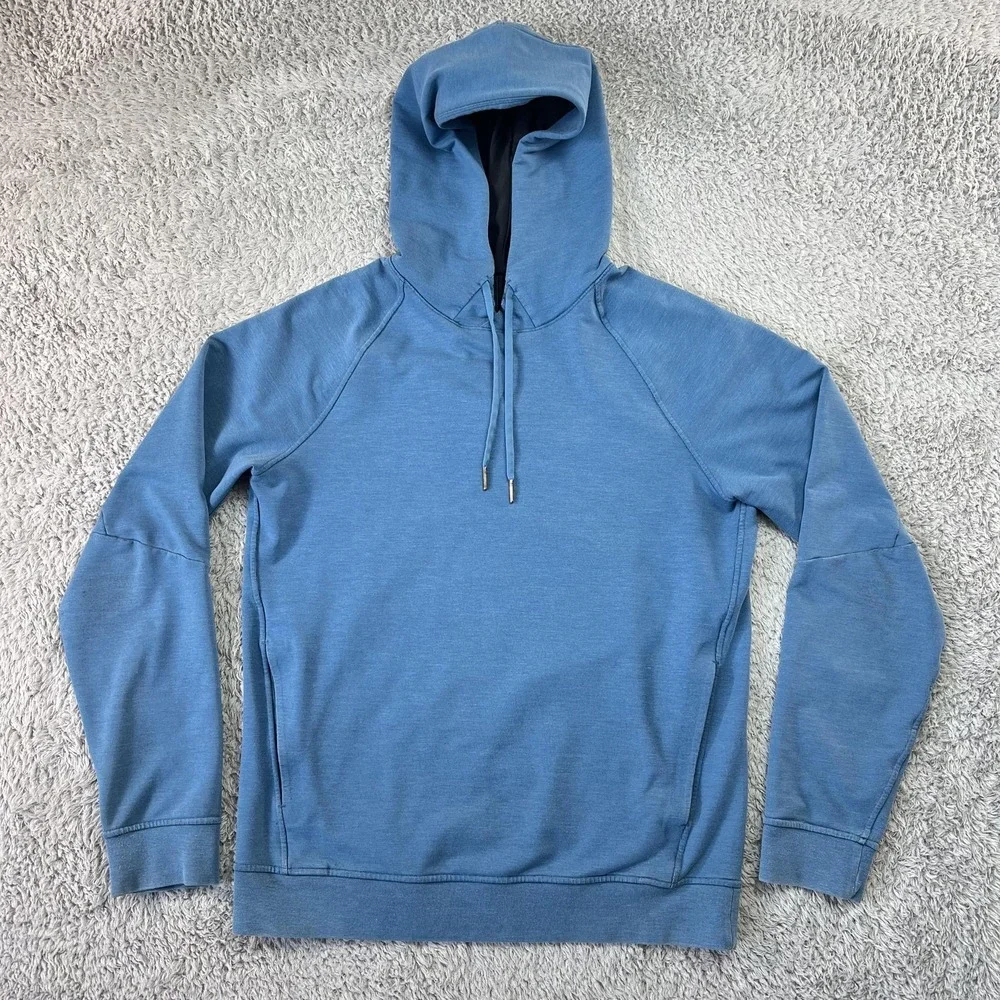 Lululemon Hoodie Mens S Blue City Sweat Pullover Athleisure Performance Athletic - Picture 2 of 6